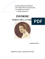 Informe Teresa de La Parra