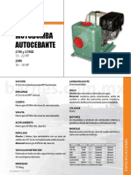 Ficha Tecnica de Bomba Autocebante Con Motor A Diesel Barnes Modelo 27M y 27MD