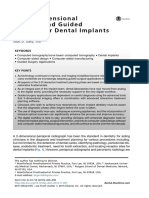 Three Dimensional Imaging in Dentistry