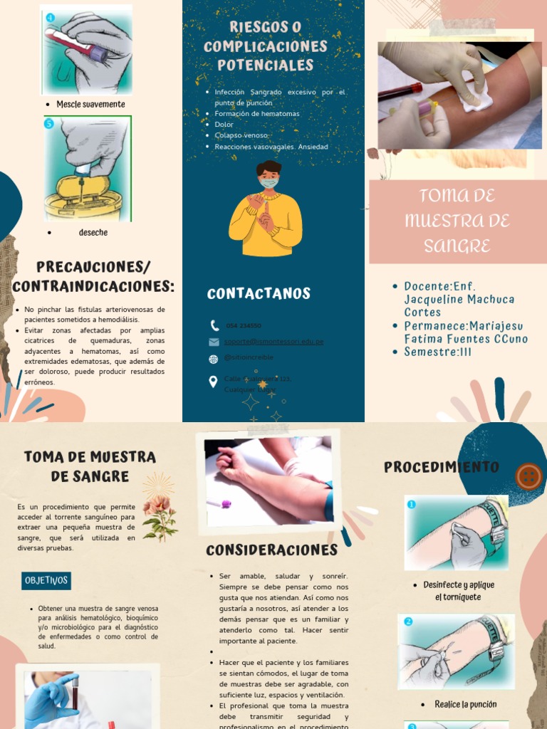 Triptico de Muestra de Sangre PDF | PDF | Sangre | Hemodiálisis