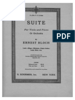 Bloch, Suite For Viola-Piano