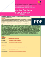 ACTIVIDADES DE SUPLETORIO ESTUDIOS SOCIALES 1EROS