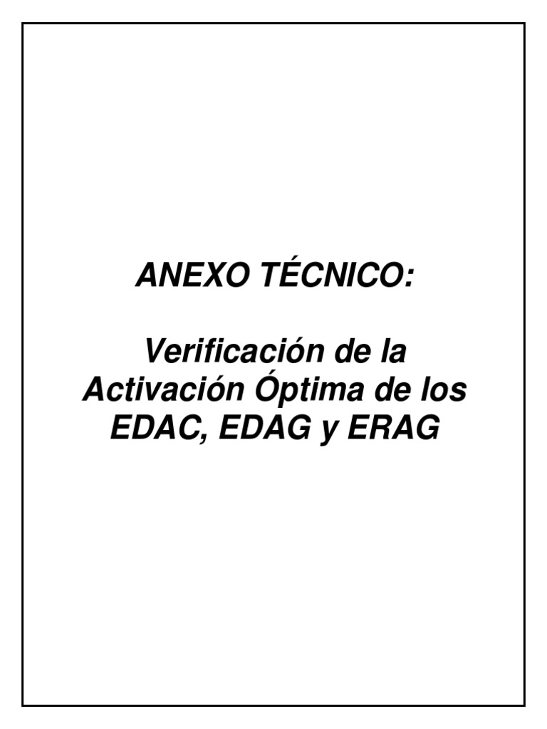 Verificación de La Activación Óptima de Los Edac Edag y Erag | PDF ...