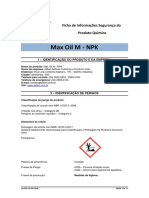 Ficha de Segurança Produto Químico Max Oil M-NPK