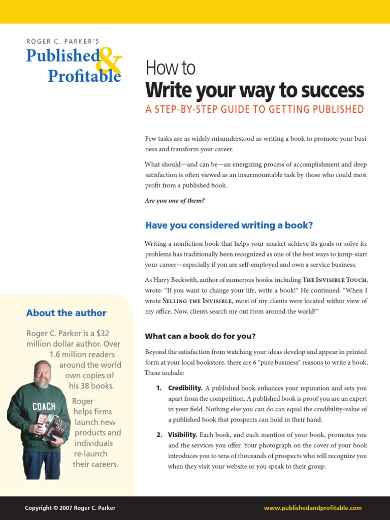 Write Your Way To Success | PDF | Books | Publishing