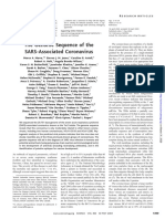 The Genome Sequence of The SARS