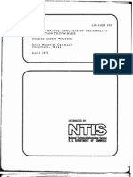 AD-A009 282 a Comparative Analysis of Reliabiltiy Prediction Techniques