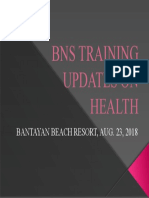 Bns Training Updates On Health