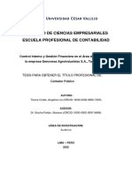 CONTROL INTERNO Y GESTION FINANCIERA LA EMPRESA GENOVESA AGROINDUSTRIAS S.A. - TACNA 2021