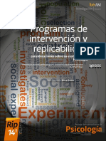 Programas de Intervención y Replicabilidad: Psicología