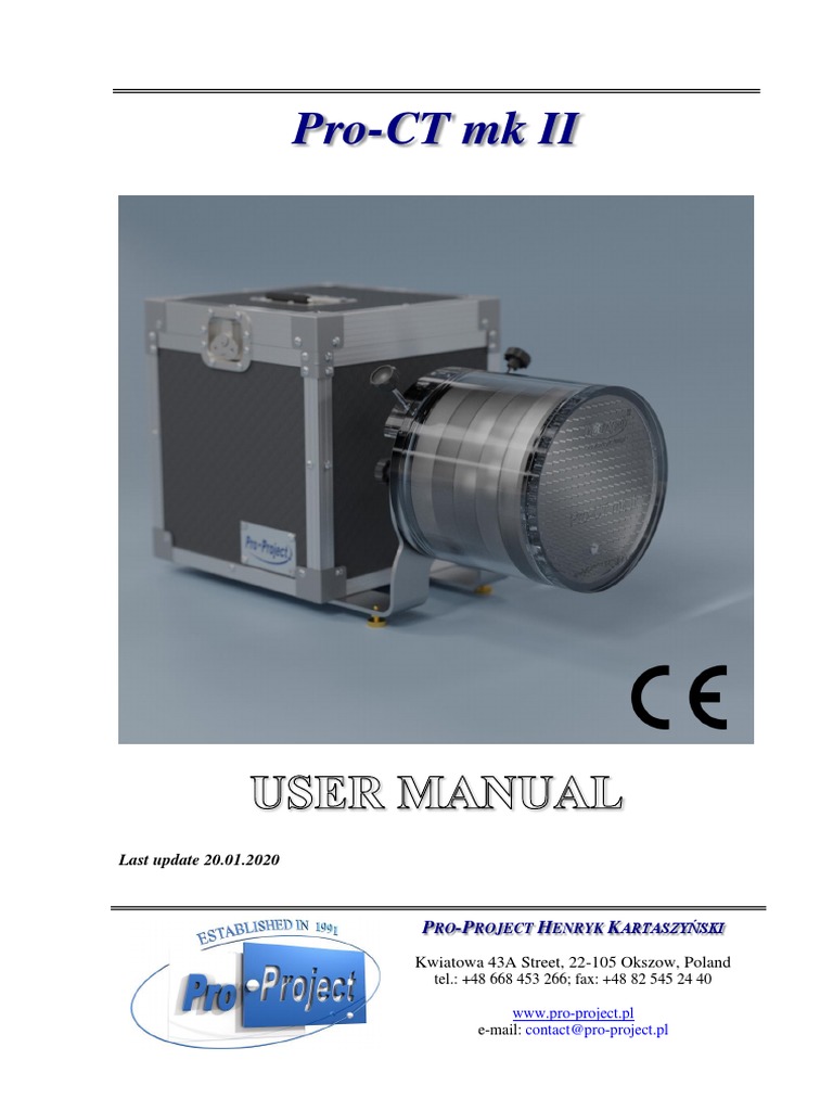User Manual Pro-CT MK II v.5 | PDF | Ct Scan | Image Scanner