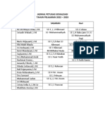 Jadwal Petugas Sosialisasi