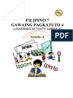 Filipino 7: Gawaing Pagkatuto 4