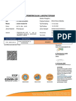 Hasil Pemeriksaan Laboratorium PCR SARS COV-2 Negatif