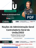 Semana Decisiva CGU Técnico Federal de Finanças e Controle - Noções de Administração Geral - Renato Lacerda