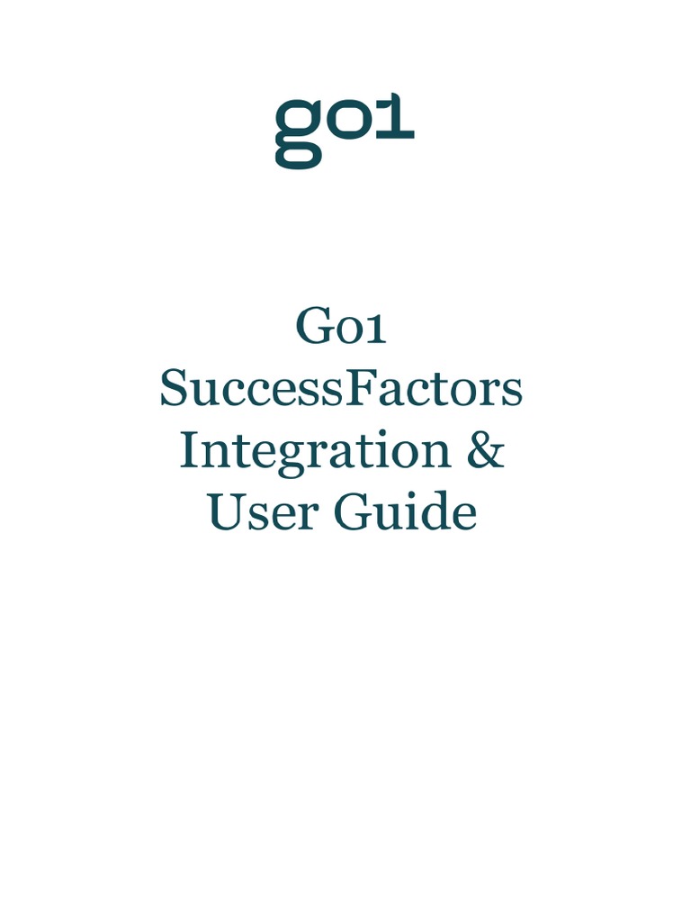 Go1 Integration with SuccessFactors OCN | PDF | Cyberspace | Software