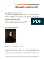 Origen del conocimiento según Descartes