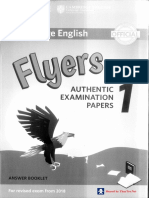 Flyers 1 Exam 2018 Answer Booklet