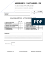 Documentación Del Aspirante A Bombero - Ficha de Inscripción - Adhesión