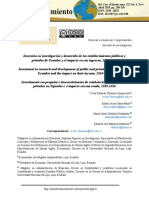 Inversión I+D impacto ingresos Ecuador 2010-2016