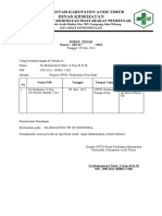 Surat Tugas Puskesmas Peureulak Kirim Spesimen TB