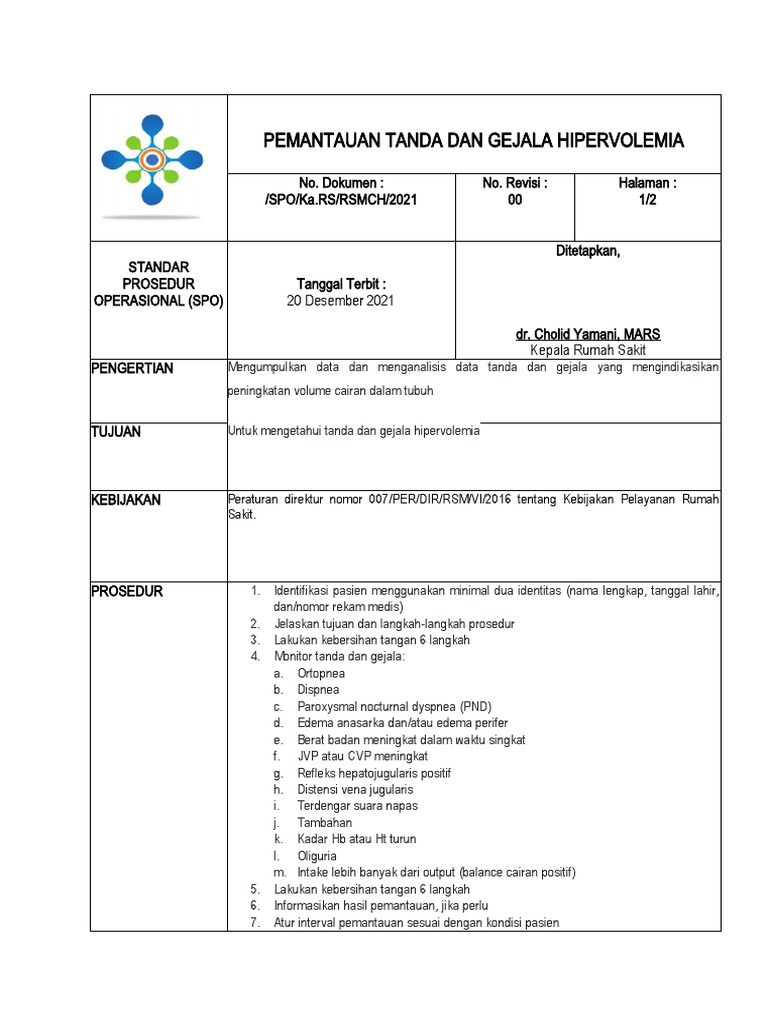 Monitoring Signs and Symptoms of Hypervolemia PDF