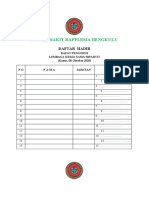 Daftar Hadir Rapat Pengurus