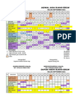 Jadwal Dan Absen September 2021