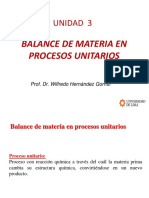 Balance de Materia en Procesos Unitarios