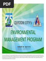 Quezon City': Environmental Environmental O O Management Program Management Program