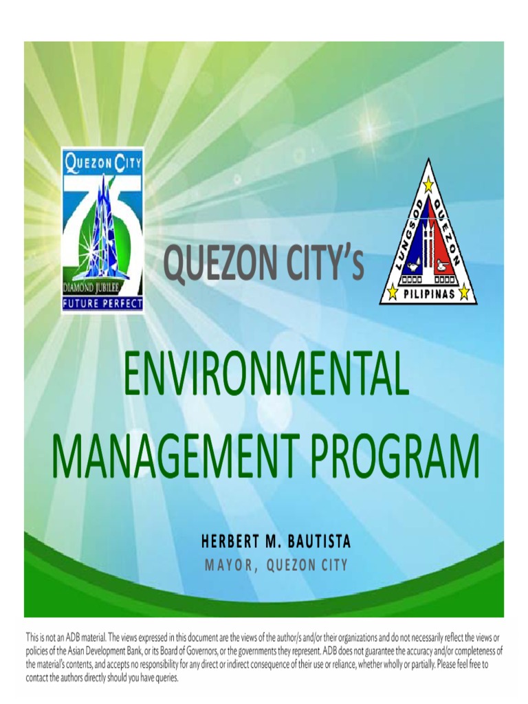 201405quezoncitysenvironmentalmanagementprogram PDF Waste