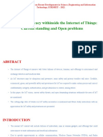 Security and Privacy Withinside The Internet of Things: Current Standing and Open Problems