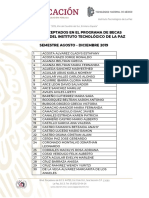 Lista Aceptados de Beca Alim Ago2019