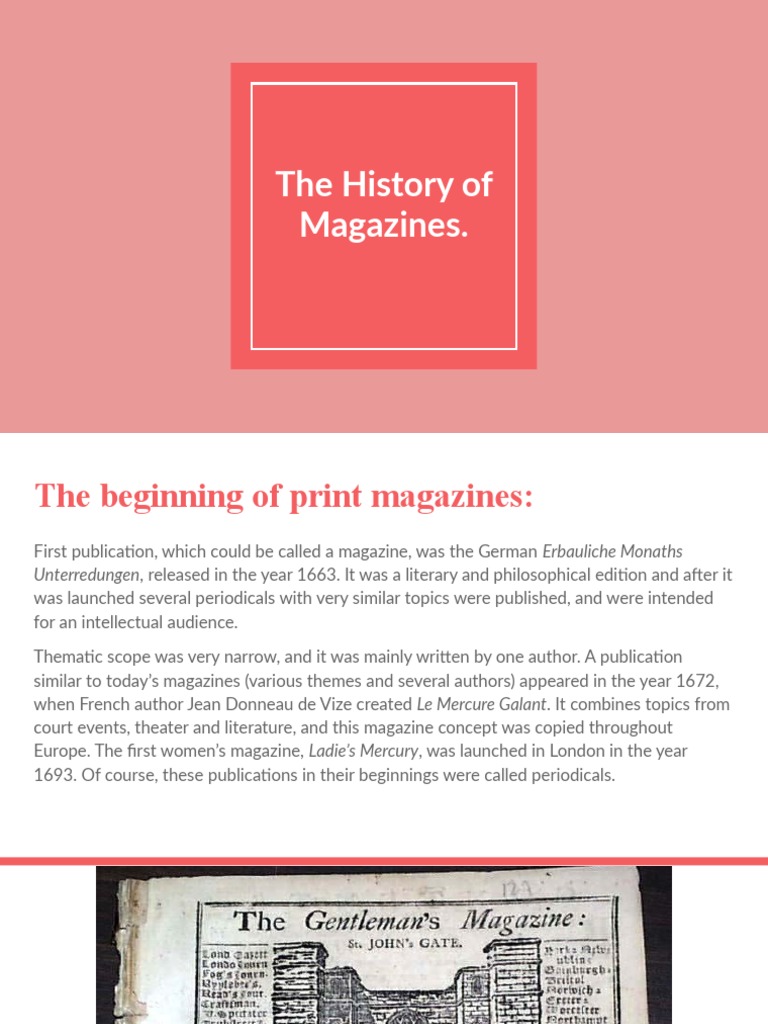 Evolution and History of Magazines | PDF | Magazines | Publishing