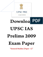 UPSC IAS Civil Services Prelims Exam Paper 2009 GS Paper 1 - WWW - Dhyeyaias.com