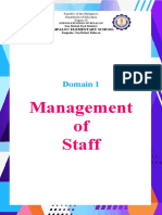 Management of Staff: Domain 1