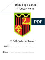 Mathematics S2 Self-Evaluation Booklet Block 1