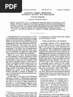 Skinner's Verbal Behavior, Chomsky's Review and Mentalism