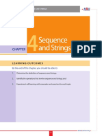 Sequence and Strings: Learning Outcomes
