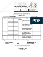 Learning Action Cell Supervisory Plan S.Y. 2019 - 2020 Name of School: T.A. DIONISIO NHS