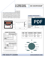 Metravi CE 0304PF Three Phase Four Wire Three Element Power Factor Meter Catalogue