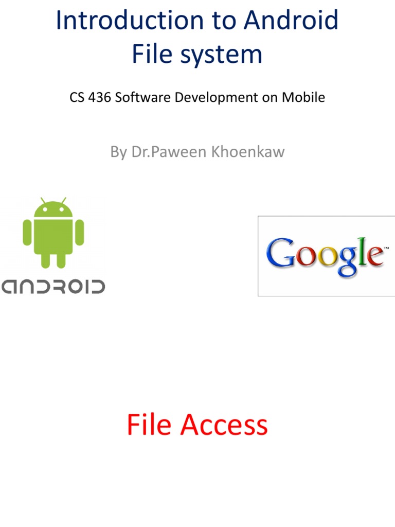 Introduction To Android File System | PDF | File System | Computer File
