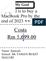 Mygoalistobuya Macbook Pro by The End of 2023: My Goal
