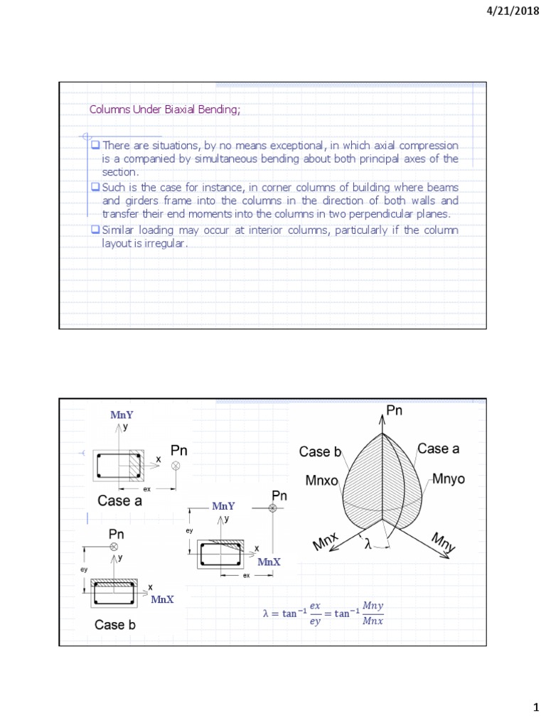 Design of Columns Subjected to Biaxial Bending Using Bresler's