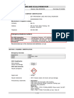 Zep Provisions Lime and Scale Remover: Safety Data Sheet