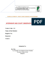 Internship and Court Observation Record