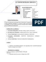 Perfil Técnico Enfermería 26 años Quito