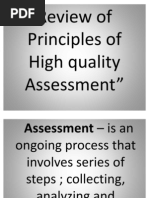 Download Review of Principles of High Quality Assessment by Yuffie Yuna SN58519966 doc pdf