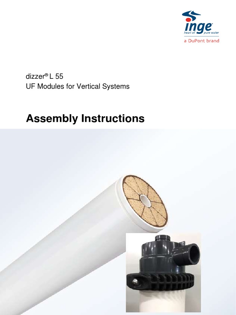 Inge UF Dizzerl55 Vertical Assembly Instructions Manual 45 D02229 en ...
