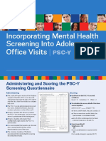Incorporating Mental Health Screening Into Adolescent Office Visits
